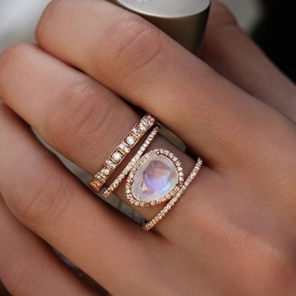 Free People Jewelry - NWOT Gold Moonstone Ring